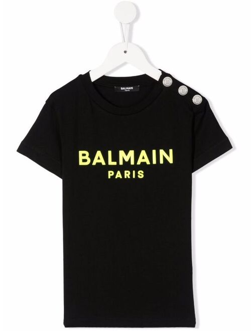 Balmain Kids logo-print cotton T-Shirt