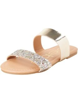 bebe Girls Sandals Patent Leatherette Glitter Strappy Sandals (Toddler/Girl)
