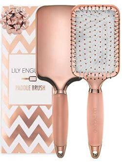Lily England Paddle Brush for Detangling, Straightening Hair and Blowdrying
