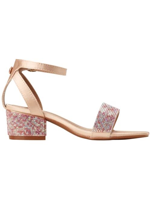 Vince Camuto Girls' Sandals - Rhinestone Leatherette Heeled Strappy Sandals (Size: 12.5-5)