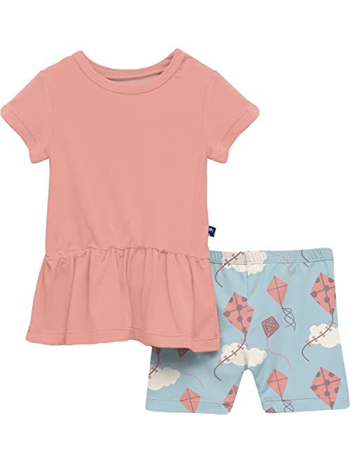 Kickee Pants Kids Short Sleeve Playtime Outfit Set (Toddler/Little Kids/Big Kids)