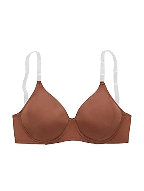 LASCANA Clear Strap Underwire T-Shirt Bra Transparent Strapless Comfortable Cups for Women B-DD