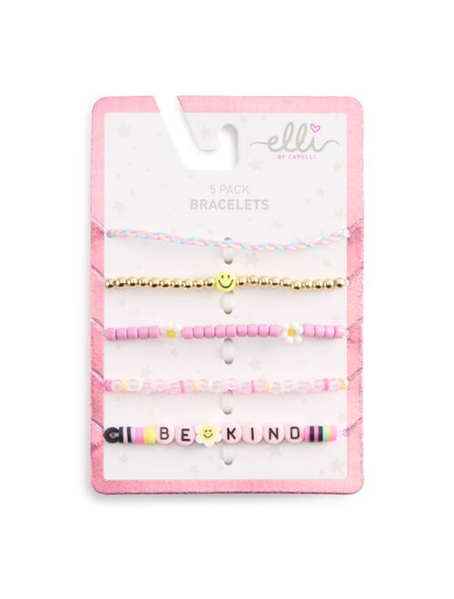 Girls Capelli 5-Pack Be Kind Beaded Bracelets