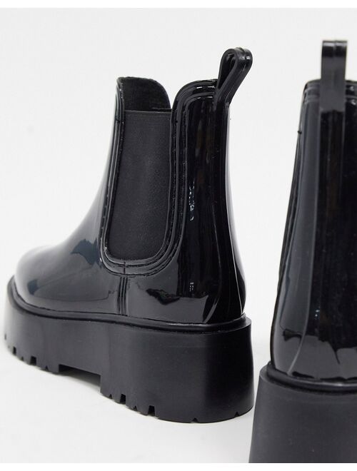 ASOS DESIGN Gadget chunky chelsea rain boots in black