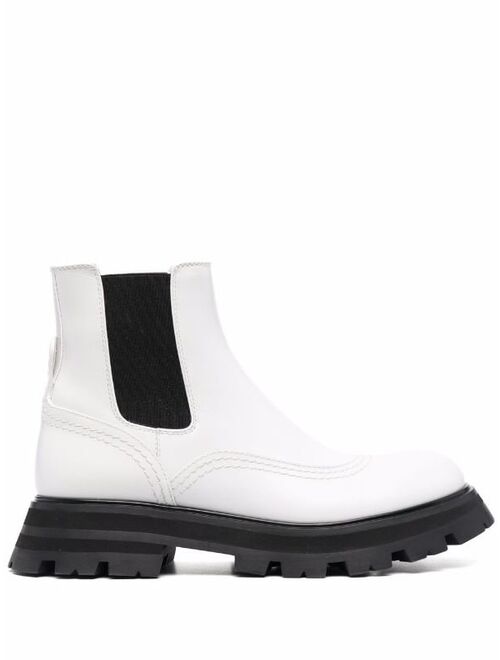 Alexander McQueen ridged-sole ankle boots