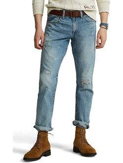 Varick Slim Straight Distressed Jeans in Fowlers