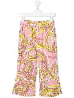 Emilio Pucci Junior graphic-print casual trousers