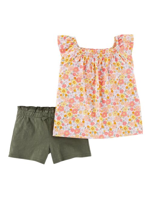Toddler Girl Carter's Vintage Floral Top & Shorts Set