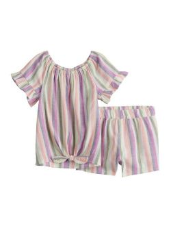 Toddler Girl Jumping Beans Tie-Front Top & Shorts Set