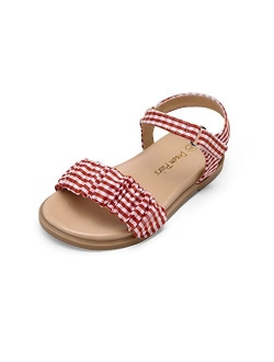 Girls Sandals Open-Toe Princess Dress Flat Sandals Summer Shoes(Toddler/Little Kid)