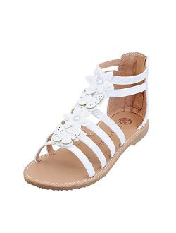 Vonair Girls White Sandals Cute Open Toe Breathable Summer Shoes with Rubber Sole (Little Kid/Big Kid)