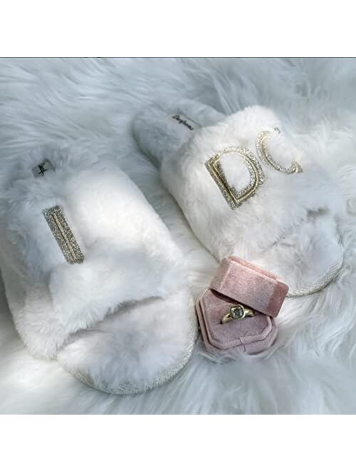 Dearfoams Women's Bride/Bridesmaid I Do & I Do Crew Giftable Wedding Slide Slipper