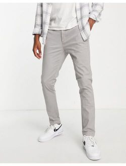 skinny chino pants in gray