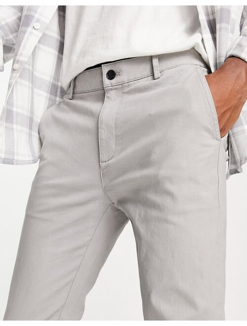 Topman skinny chino pants in gray