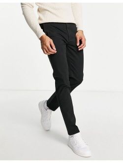 slim chino pants in black