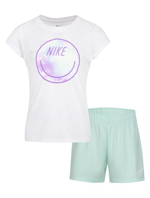 Nike Little Girls Mesh Shorts Set, 2 Piece