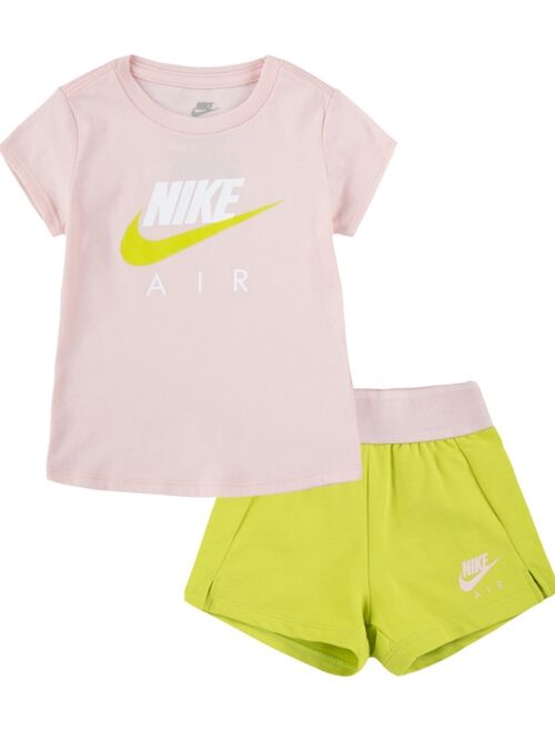 Nike Little Girls Air Shorts Set, 2 Piece
