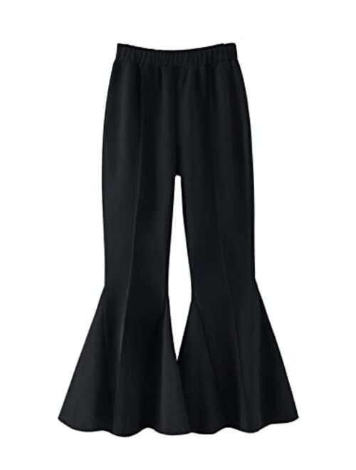 SOLY HUX Girl's Elastic High Waisted Bell Bottom Flare Pants