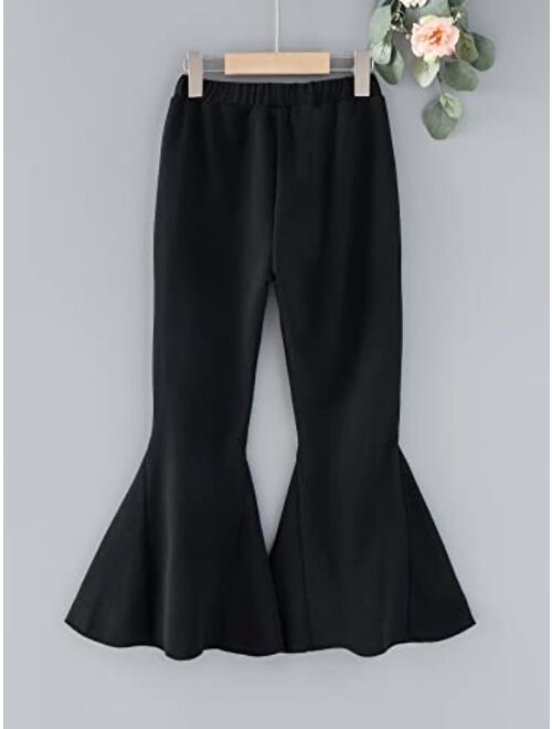 SOLY HUX Girl's Elastic High Waisted Bell Bottom Flare Pants