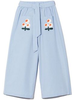 JELLYMALLOW floral-motif wide-leg trousers
