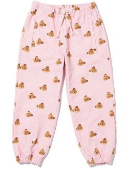 Kids all-over teddy bear print trousers