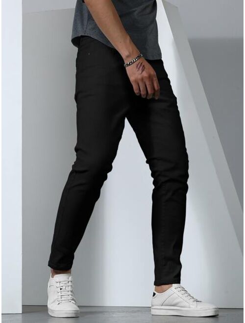 Shein Men Solid Tapered Jeans