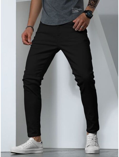 Shein Men Solid Tapered Jeans
