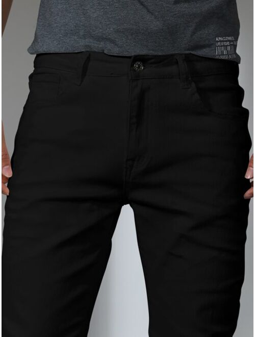 Shein Men Solid Tapered Jeans