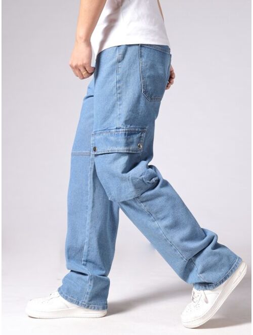 Buy Shein Men Flap Pocket Side Cargo Jeans online | Topofstyle