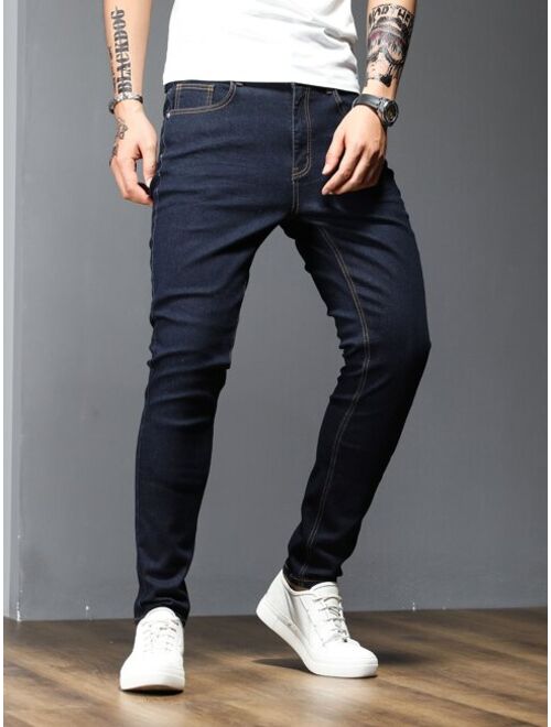 Shein Men Solid Skinny Jeans