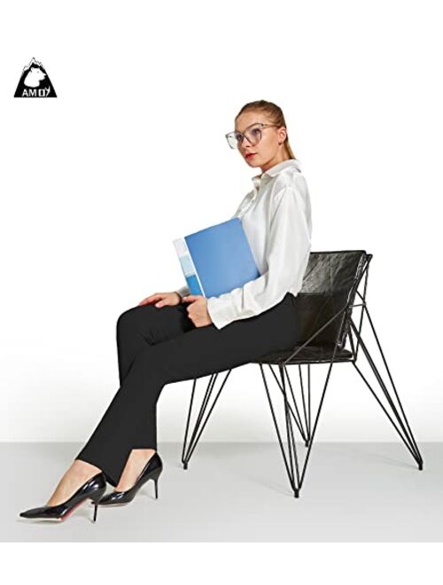 Amoy Women's Dress Pants Straight Leg/Bootcut Stretch Work Pants Slacks Office Business Casual Golf Yoga 4 Pockets