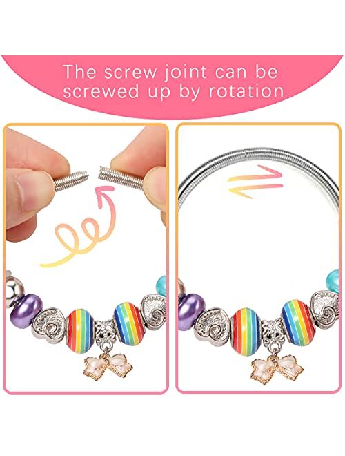 PinkSheep Bracelets for Kids, 6PC, Little Girl Friendship Bracelets Charm Bracelet, Party Favor Dress Up