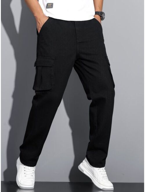 Buy Shein Men Flap Pocket Cargo Jeans online | Topofstyle