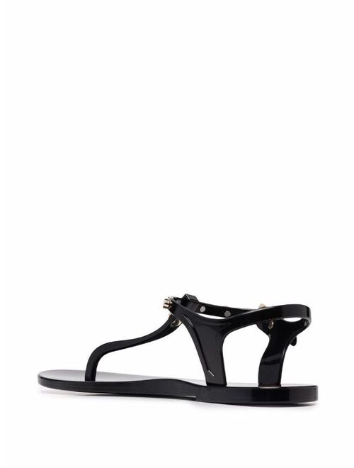 Love Moschino thong strap shiny sandals