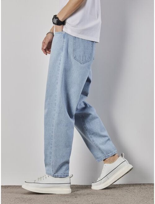 Buy Shein Men Slant Pocket Wide Leg Jeans online | Topofstyle