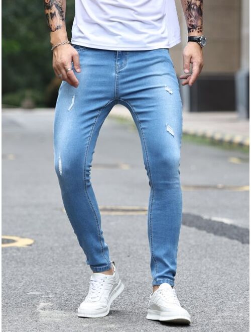 Buy Shein Men Ripped Skinny Jeans online | Topofstyle