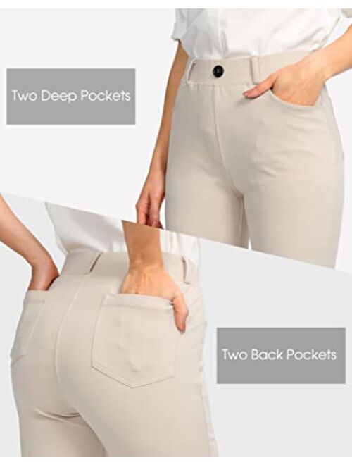 Viodia Women's Yoga Dress Pants 28"/30"/32"/34" Stretchy Work Slacks Business Casual Pants for Women Straight Leg Trousers