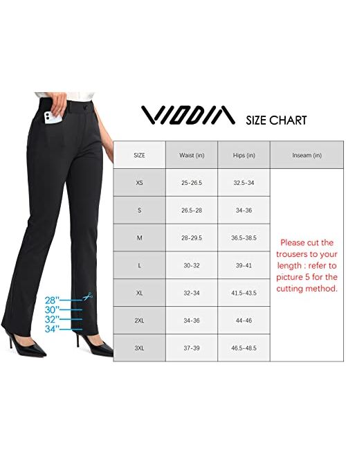 Viodia Women's Yoga Dress Pants 28"/30"/32"/34" Stretchy Work Slacks Business Casual Pants for Women Straight Leg Trousers