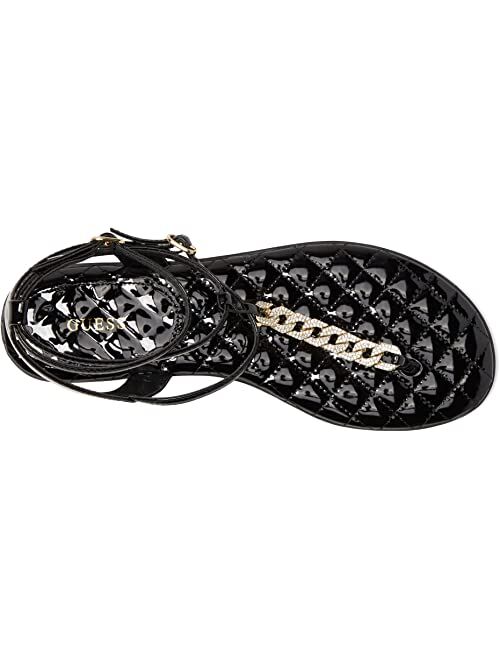 GUESS Brighti T-Strap Design With Chain Link Sandal