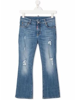 Kids TEEN mid-rise flared jeans