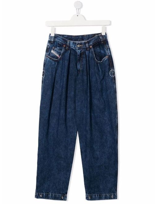 Diesel Kids TEEN stud-embellished jeans