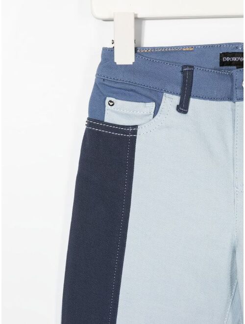 Emporio Armani Kids patchwork denim jeans