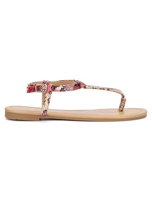 NEW YORK AND COMPANY Women's Katie T-Strap Sandals