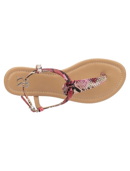 NEW YORK AND COMPANY Women's Katie T-Strap Sandals