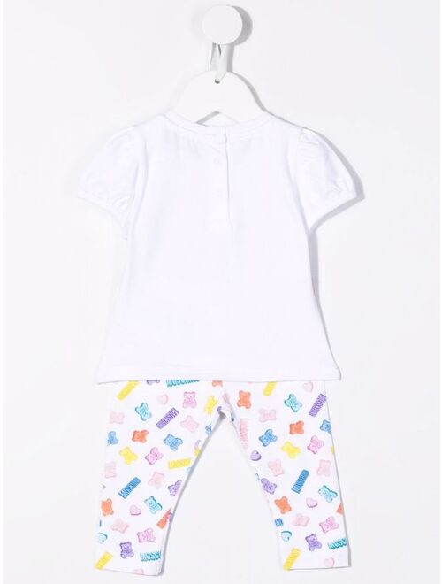 Moschino Kids logo-print cotton trouser set