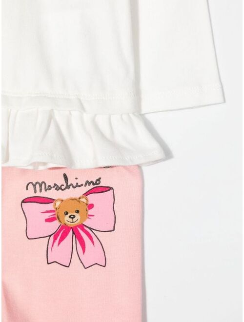Moschino Kids teddy bow-print set