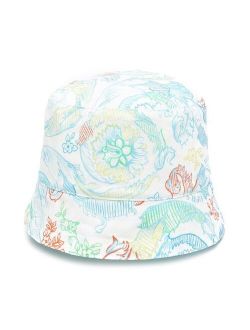 Kids floral-print bucket hat
