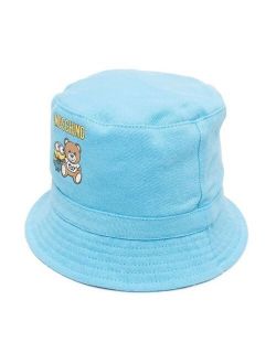 Kids teddy bear-print bucket hat