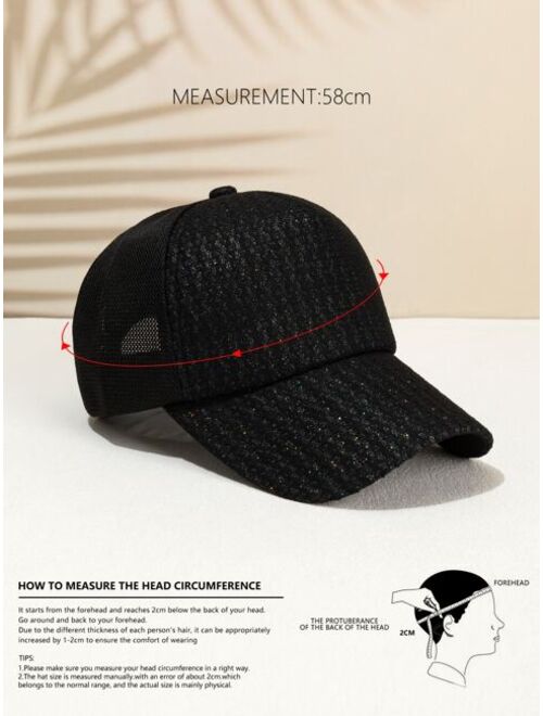 Buy Shein Men Glitter Detail Trucker Hat online | Topofstyle
