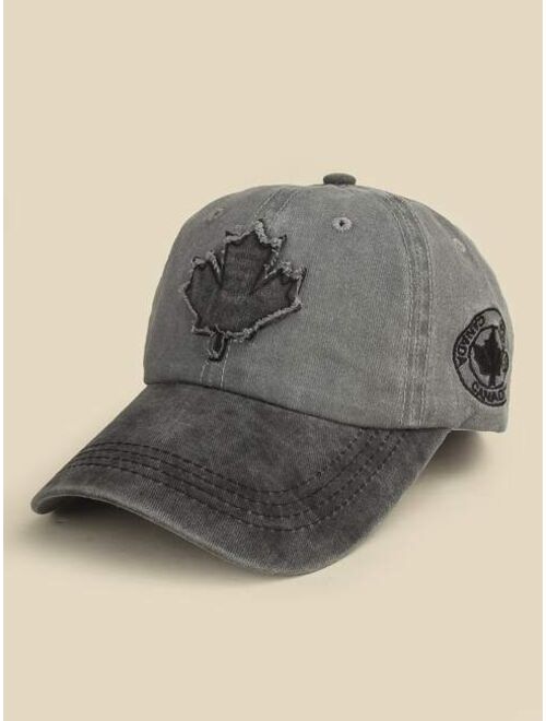 Shein Men Maple Pattern Baseball Cap
